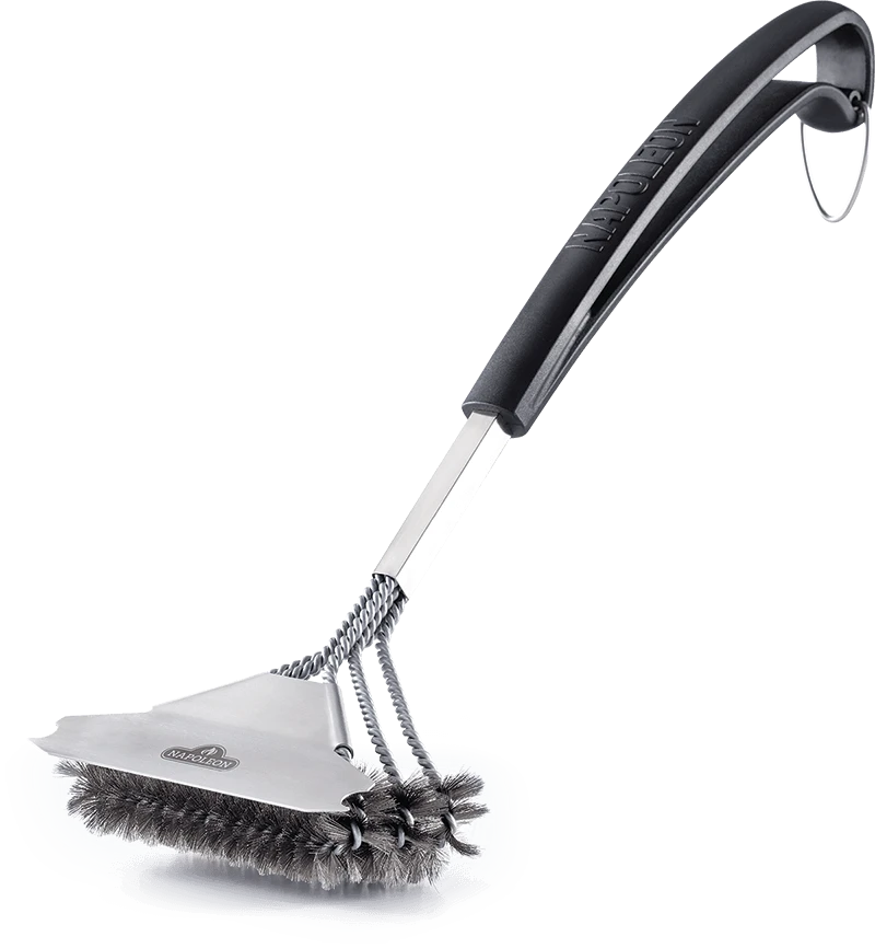 Napoleon Grills Triple-Row Grill Brush With Stainless Steel Bristles 1 Napoleon Grills Triple-Row Grill Brush With Stainless Steel Bristles